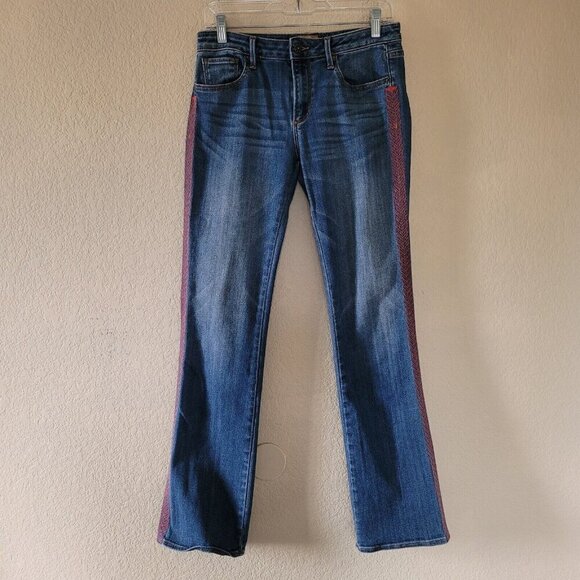 DRIFTWOOD Kelly Bootcut Arrow Jean Size 28 Embroidery Western Cowgirl Bohemian - Picture 1 of 11